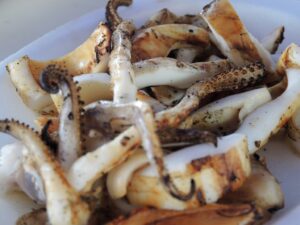 a close up of food