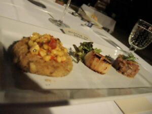 a plate of food on a table