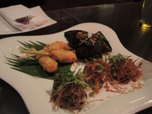 a plate of food on a table