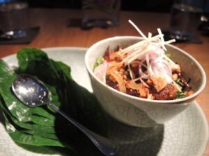 a bowl of food on a plate