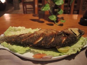 a fish on a plate