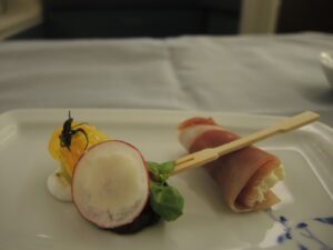 a plate of food with a fork