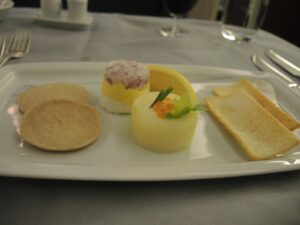 a plate of food on a table