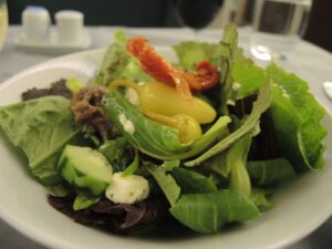 close-up of a salad on a plate