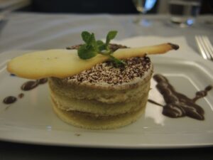 a dessert on a plate