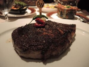 a piece of meat on a plate