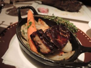 a plate of food on a table