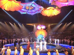 a group of people performing on a stage