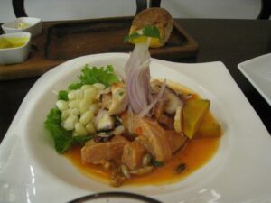 close-up of a plate of food
