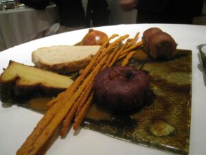 a plate of food on a table