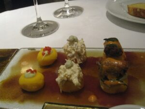 a plate of food on a table