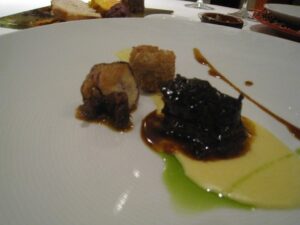 a plate of food on a table