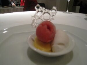 a plate of ice cream