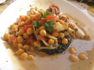 a plate of food on a table