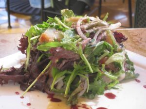 a salad on a plate