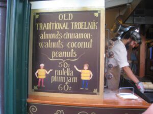 a sign on a counter