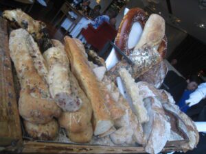 a large pile of bread