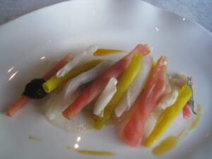 a plate of food on a table