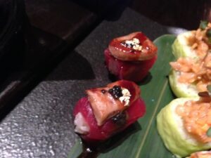 a close up of food