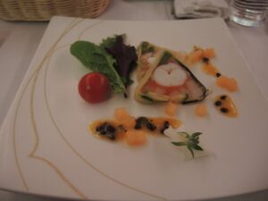 a plate of food on a table