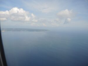 a body of water with a land in the distance