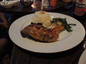a plate of food on a table