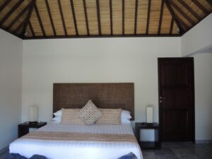 a bed in a room