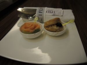 a plate with food on it