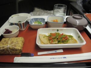 a tray of food on a table