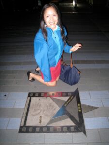 a woman kneeling on the ground