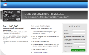 Citi AA Executive 100k Offer