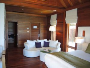 a room with a bed and a couch