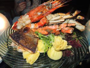 a plate of food on a table
