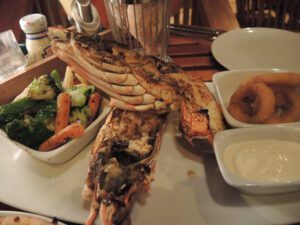 a plate of food on a table