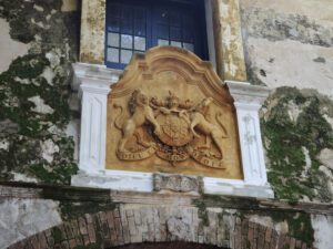 a stone sculpture on a building