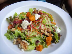 a salad on a plate