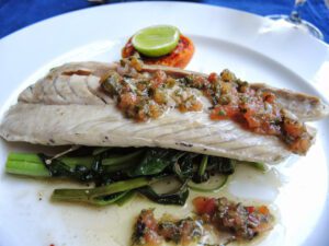 a fish on a plate