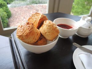 a bowl of food on a table