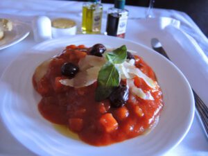 a plate of food on a table