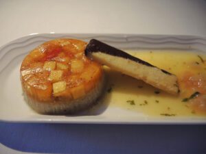 a plate of food on a table