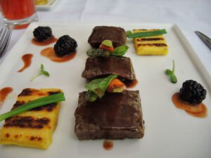 a plate of food on a table