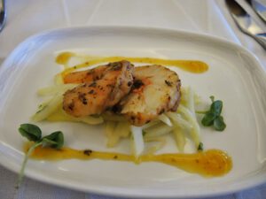 a plate of food on a table
