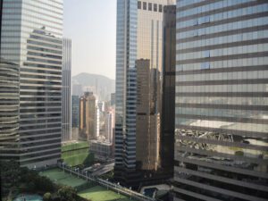 a group of tall buildings