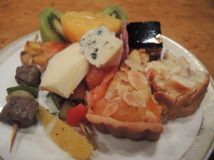 a plate of food on a table