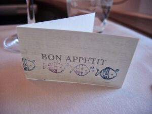 a card with fish on it
