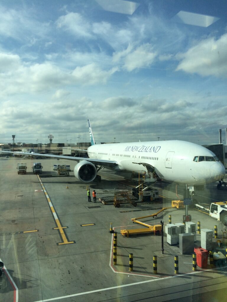 an airplane at an airport