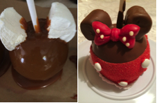 a chocolate covered apple with a straw