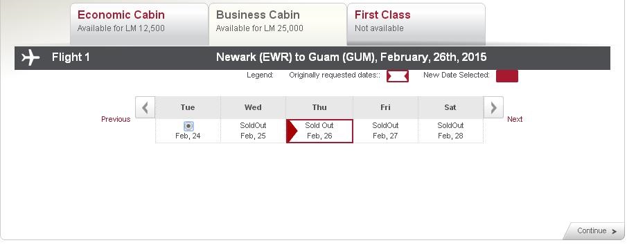 GUAM saver award availability 4