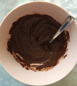 a bowl of brown liquid