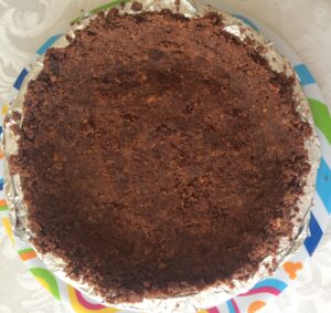 a pie on a plate